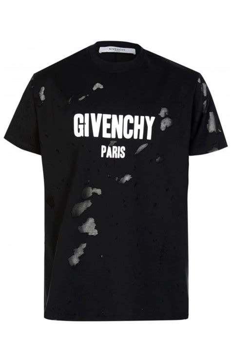 blue distressed givenchy t shirt|T Shirts .